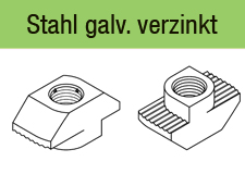 Hammermuttern für T-Nutenhohe Form