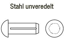 Halbrundkerbnägel Stahl