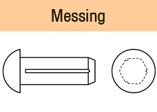 Halbrundkerbnägel Messing