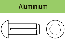 Halbrundkerbnägel Aluminium
