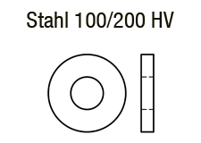 DIN 7349 - Stahl 100/200 HV