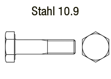 EN 14399-4 Stahl 10.96-kant-Schrauben große SW