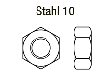 EN 14399-4 Stahl 106-kant-Muttern große SW