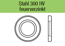 EN 14399-6 Scheiben Stahl 300 HV feuerverzinkt