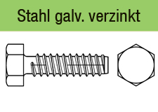 DIN 7976 - Form Fgalvanisch verzinkt