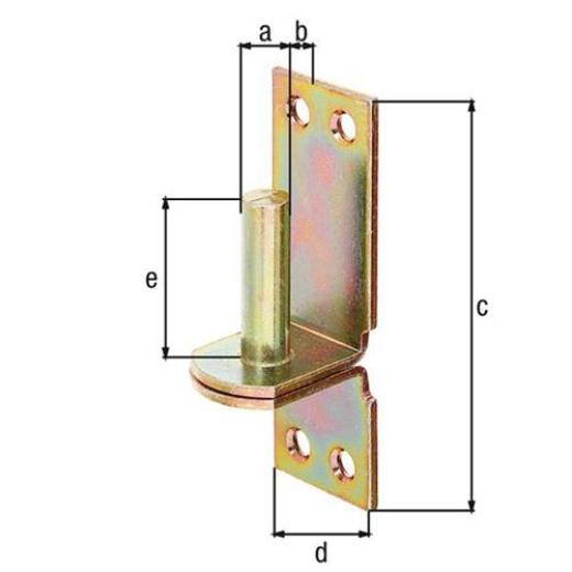 Kloben DI auf Platte 16x13mm galv.verz.d.pass.GAH