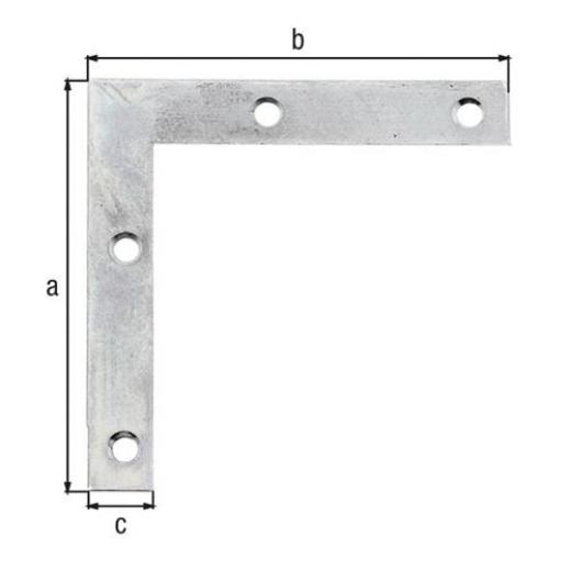 Möbelwinkel L.75x75mm B.12mm S.1,25mm STA sdmverz.GAH | 50 Stück