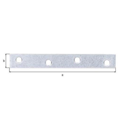 Flachverb.L.120mm B.16mm S.1,75mm STA sdmverz.Löcher 4 GAH | 100 Stück