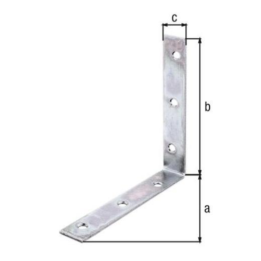 Stuhlwinkel L.125x125mm B.22mm S.2mm STA sdmverz.Loch-D.6,0mm GAH | 40 Stück