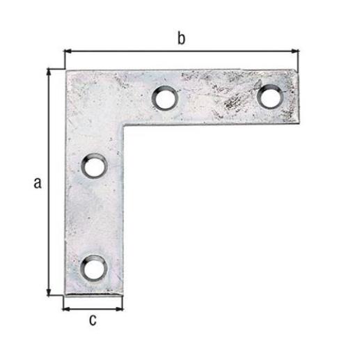 Möbelwinkel L.40x40mm B.10mm S.1,25mm STA sdmverz.GAH | 100 Stück