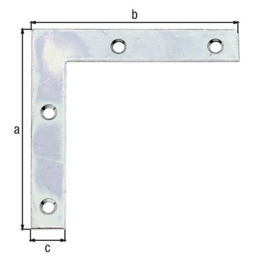 Möbelwinkel L.60x60mm B.10mm S.1,25mm STA sdmverz.GAH | 50 Stück