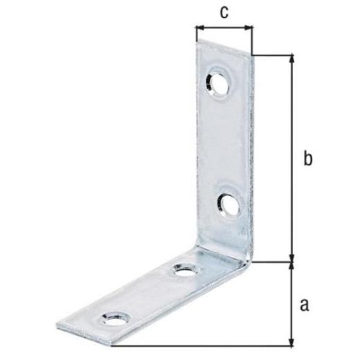 Stuhlwinkel L.50x50mm B.15mm S.1,75mm STA sdmverz.Loch-D.4,5mm GAH | 100 Stück