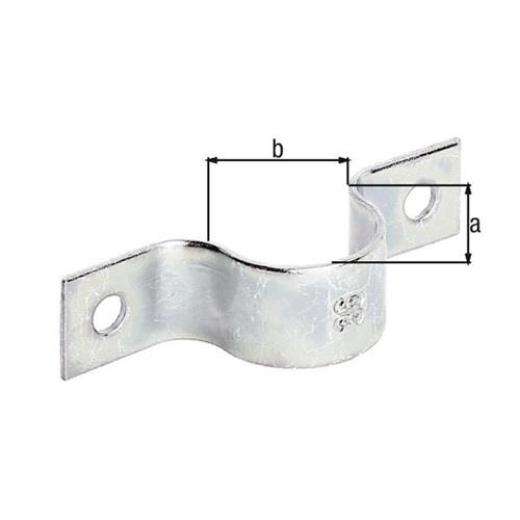 R.schelle L109xB25xH36mmStahl galv.verz,dickschpassivie f.Rohre31,8mm 1 1/4” | 20 Stück