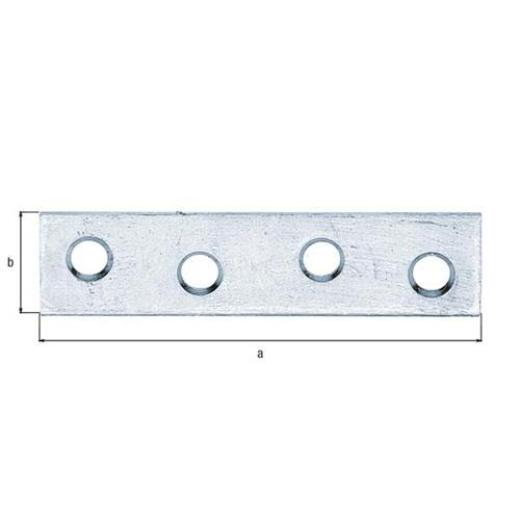 Flachverb.L.60mm B.14mm S.1,75mm STA sdmverz.Löcher 4 GAH | 100 Stück