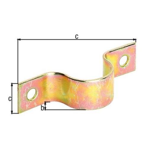 R.schelle L79xB20xH19mmStahl galv.verz.d.pass.f.Rohre 19mm 3/4” GAH | 20 Stück