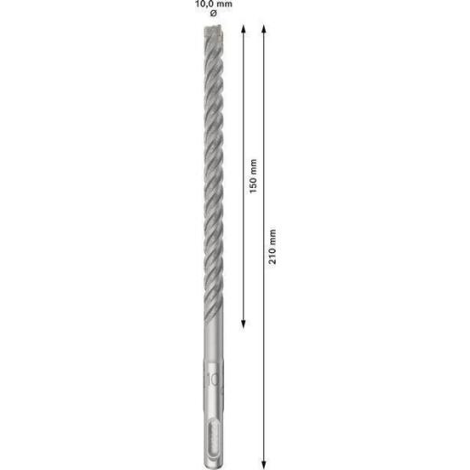 Hammerbohrer PRO SDS plus-5X D.10,0mm Arbeits-L.150mm L.210mm SDS plus 10 St. Hammerbohrer PRO SDS plus-5X D.10,0mm Arbeits-L.150mm L.210mm SDS plus 10 St.
