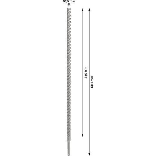 Hammerbohrer PRO SDS plus-5X D.18,0mm Arbeits-L.550mm L.600mm SDS plus 1 St. Hammerbohrer PRO SDS plus-5X D.18,0mm Arbeits-L.550mm L.600mm SDS plus 1 St.