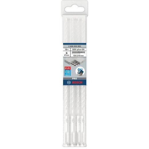 Hammerbohrer PRO SDS plus-5X D.6,0mm Arbeits-L.150mm L.210mm SDS plus 10 St. Hammerbohrer PRO SDS plus-5X D.6,0mm Arbeits-L.150mm L.210mm SDS plus 10 St.