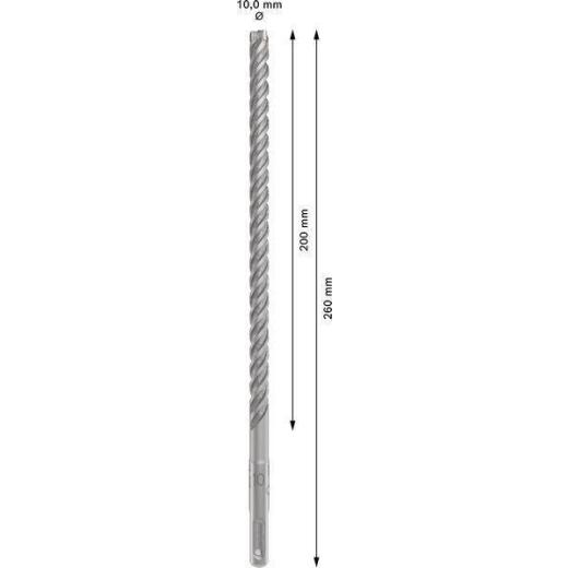 Hammerbohrer PRO SDS plus-5X D.10,0mm Arbeits-L.200mm L.260mm SDS plus 1 St. Hammerbohrer PRO SDS plus-5X D.10,0mm Arbeits-L.200mm L.260mm SDS plus 1 St.