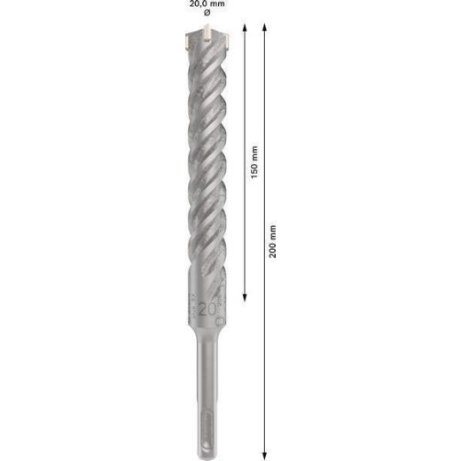 Hammerbohrer PRO SDS plus-5X D.20,0mm Arbeits-L.150mm L.200mm SDS plus Hammerbohrer PRO SDS plus-5X D.20,0mm Arbeits-L.150mm L.200mm SDS plus