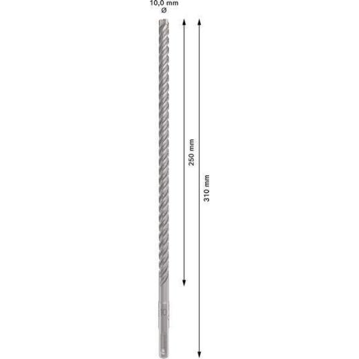 Hammerbohrer PRO SDS plus-5X D.10,0mm Arbeits-L.250mm L.310mm SDS plus 1 St. Hammerbohrer PRO SDS plus-5X D.10,0mm Arbeits-L.250mm L.310mm SDS plus 1 St.