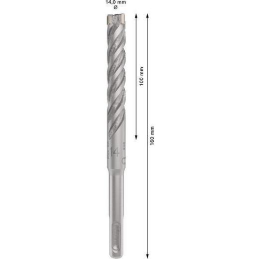 Hammerbohrer PRO SDS plus-5X D.14,0mm Arbeits-L.100mm L.160mm SDS plus 1 St. Hammerbohrer PRO SDS plus-5X D.14,0mm Arbeits-L.100mm L.160mm SDS plus 1 St.