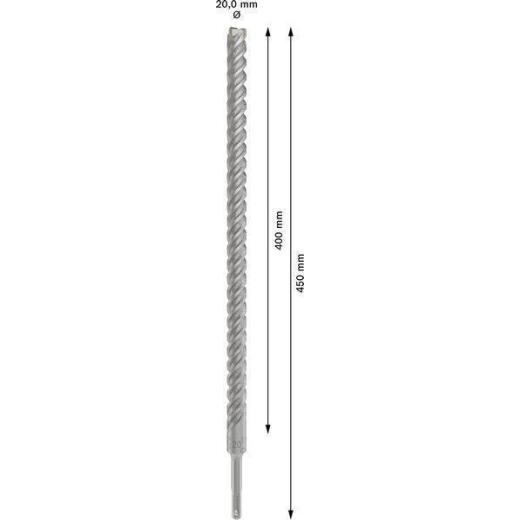 Hammerbohrer PRO SDS plus-5X D.20,0mm Arbeits-L.400mm L.450mm SDS plus Hammerbohrer PRO SDS plus-5X D.20,0mm Arbeits-L.400mm L.450mm SDS plus
