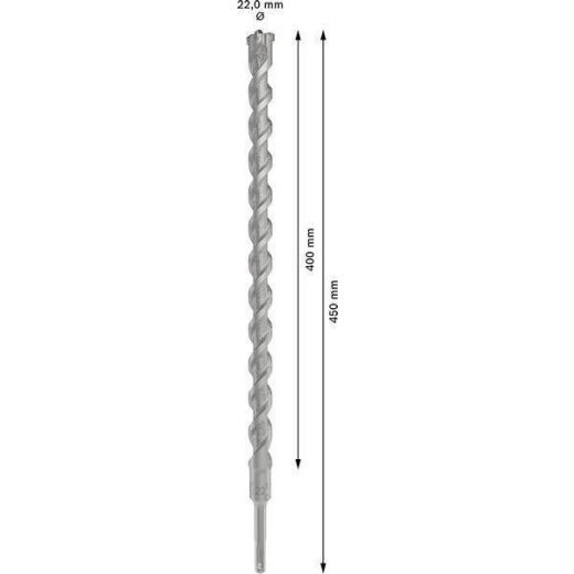 Hammerbohrer PRO SDS plus-5X D.22,0mm Arbeits-L.400mm L.450mm SDS plus Hammerbohrer PRO SDS plus-5X D.22,0mm Arbeits-L.400mm L.450mm SDS plus