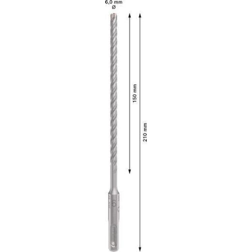 Hammerbohrer PRO SDS plus-5X D.6,0mm Arbeits-L.150mm L.210mm SDS plus 1 St. Hammerbohrer PRO SDS plus-5X D.6,0mm Arbeits-L.150mm L.210mm SDS plus 1 St.