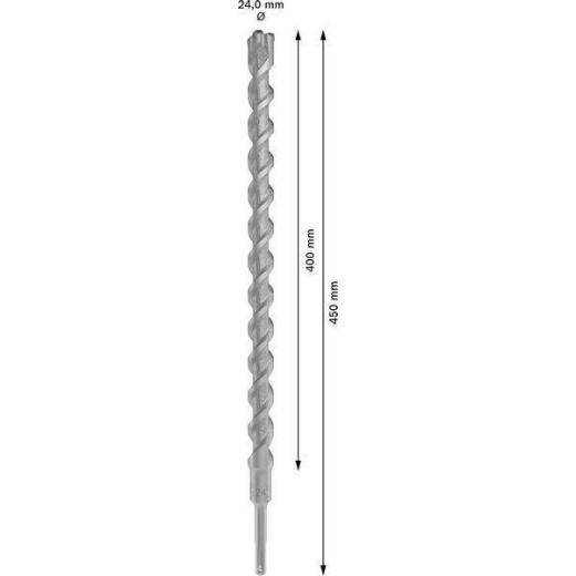 Hammerbohrer PRO SDS plus-5X D.24,0mm Arbeits-L.400mm L.450mm SDS plus Hammerbohrer PRO SDS plus-5X D.24,0mm Arbeits-L.400mm L.450mm SDS plus