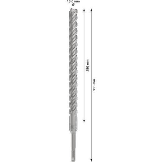 Hammerbohrer PRO SDS plus-5X D.18,0mm Arbeits-L.250mm L.300mm SDS plus 1 St. Hammerbohrer PRO SDS plus-5X D.18,0mm Arbeits-L.250mm L.300mm SDS plus 1 St.
