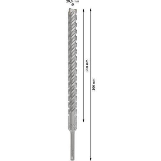 Hammerbohrer PRO SDS plus-5X D.20,0mm Arbeits-L.250mm L.300mm SDS plus Hammerbohrer PRO SDS plus-5X D.20,0mm Arbeits-L.250mm L.300mm SDS plus