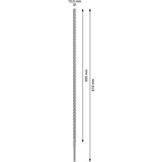 Hammerbohrer PRO SDS plus-5X D.12,0mm Arbeits-L.550mm L.610mm SDS plus 1 St. Hammerbohrer PRO SDS plus-5X D.12,0mm Arbeits-L.550mm L.610mm SDS plus 1 St.