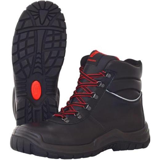 Sicherheitsstiefel POWER STEP MID+ Gr.43 schwarz S3 HRO SRC EN20345 Volleder