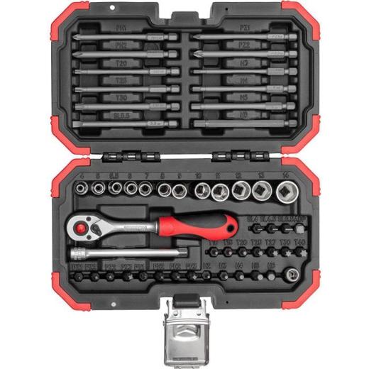 Bit-/Steckschlüsselsortiment R33003051 51-tlg.1/4 Zoll SW 4-14 mm | Z.72 GEDORE RED
