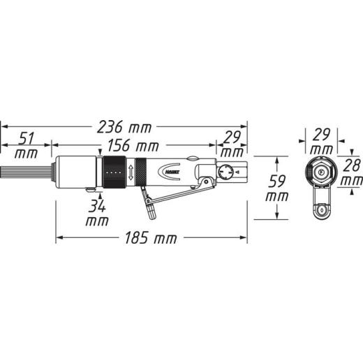 Nadelentroster 9035M-6 3000min-¹ 13x1,3mm HAZET