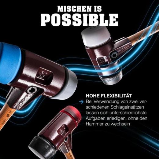 Schonhammer Starterkit SIMPLEX L.160mm Kopf-D.60mm HO m.Flaschenöffner,2 Eins.