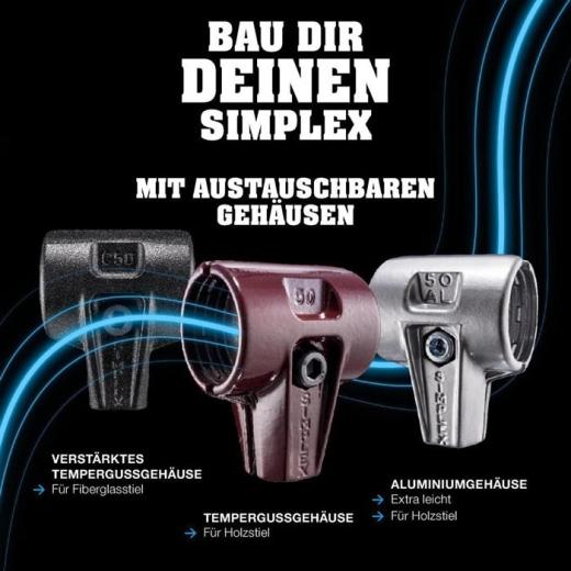 Schonhammer SIMPLEX L.405mm Kopf-D.60mm weich/mittelhart HO