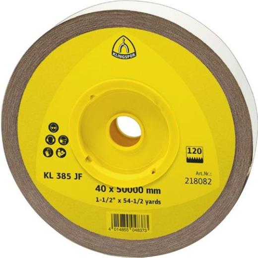 Schleifgeweberolle KL 385 JF 50mm K.40 f.Metall Korund KLINGSPOR