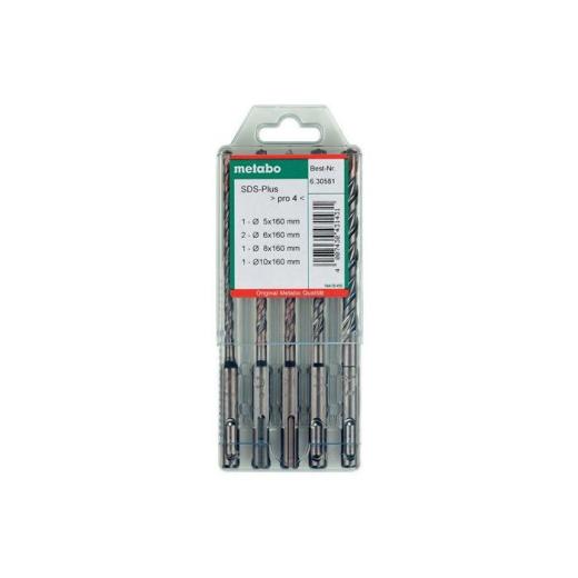 Hammerbohrersatz SDS-plus Pro 4 5-tlg.SDS-Plus Ku.-Kass.METABO