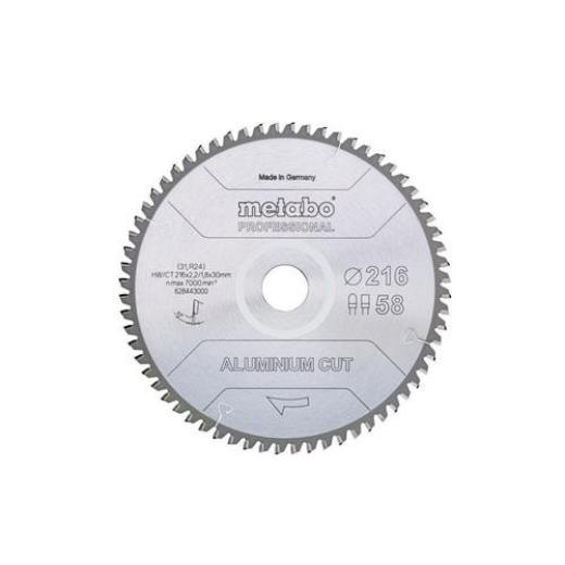 Kreissägeblatt aluminium cut professional D216x2,2/1,8xB30mm Z.58 FZ/TZ 5Gr. neg