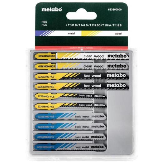 Stichsägeblattsortiment 10teilig 6xHolz/4xMetall HCS/HSS f.Holz/Metall/Ku.