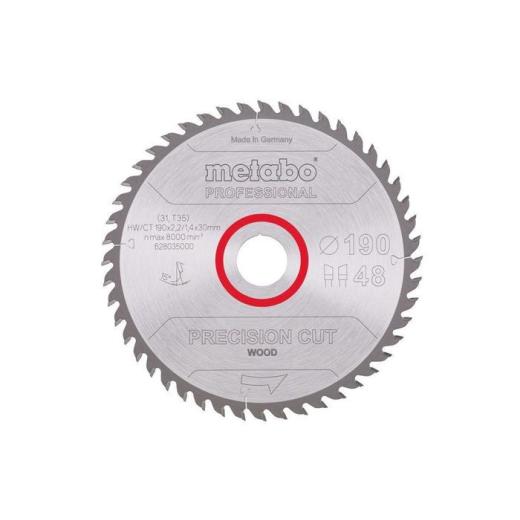 Kreissägeblatt precision cut wood professional D190xB2,2xBohrung30mm 48Z. WZ