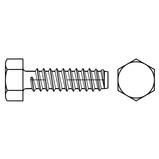 ISO 1479 Sechskant-Blechschrauben mit Zapfen | 6,3 x 19 -F | 250 Stück