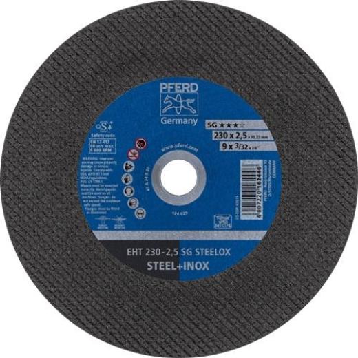 Trennscheibe SG STEELOX D230x2,5mm ger.INOX Bohr.22,23mm PFERD | 25 Stück