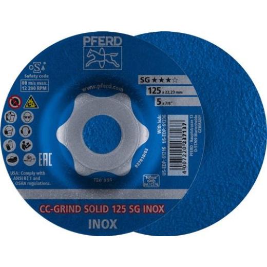 Schleifscheibe CC-GRIND-SOLID SG INOX D125xSmm gekr.INOX PFERD | 10 Stück