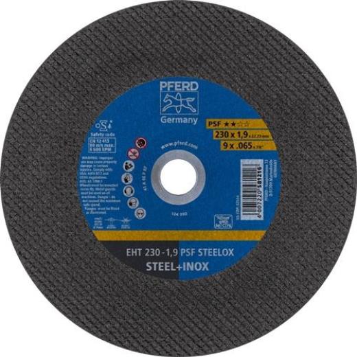 Trennscheibe PSF STEELOX D230x1,9mm ger.INOX Bohr.22,23mm PFERD | 25 Stück