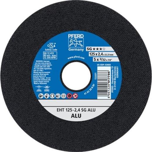 Trennscheibe SG ALU D125x2,4mm gerade PFERD | 25 Stück
