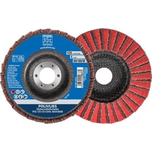 Fächerschleifscheibe D.125mm K.80/180 M Alu.Keramikkorn CO-COOL PFERD | 5 Stück