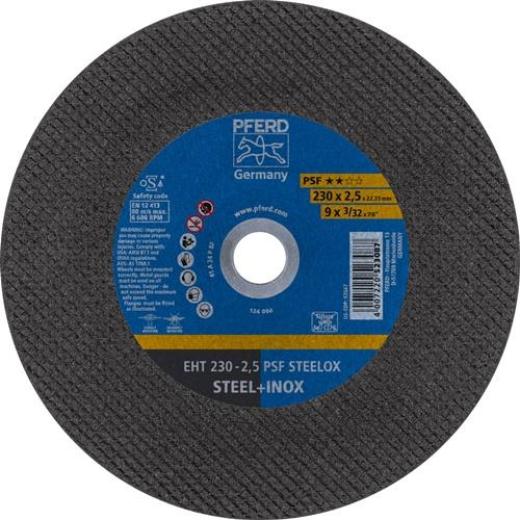 Trennscheibe PSF STEELOX D230x2,5mm ger.INOX Bohr.22,23mm PFERD | 25 Stück